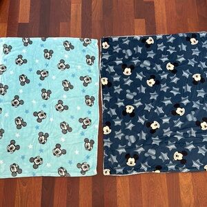 Mickey Mouse Baby Blanket Set - Blue and Navy